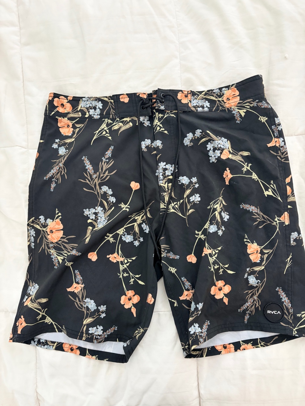 RVCA Black Floral Men’s Swim Trunks
